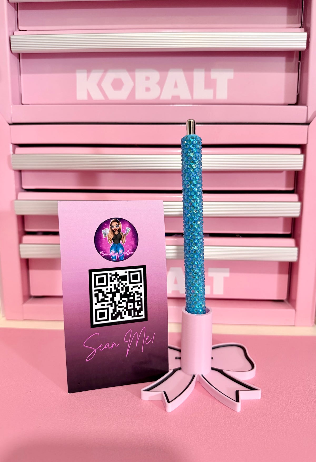 Light Blue Bling Pen