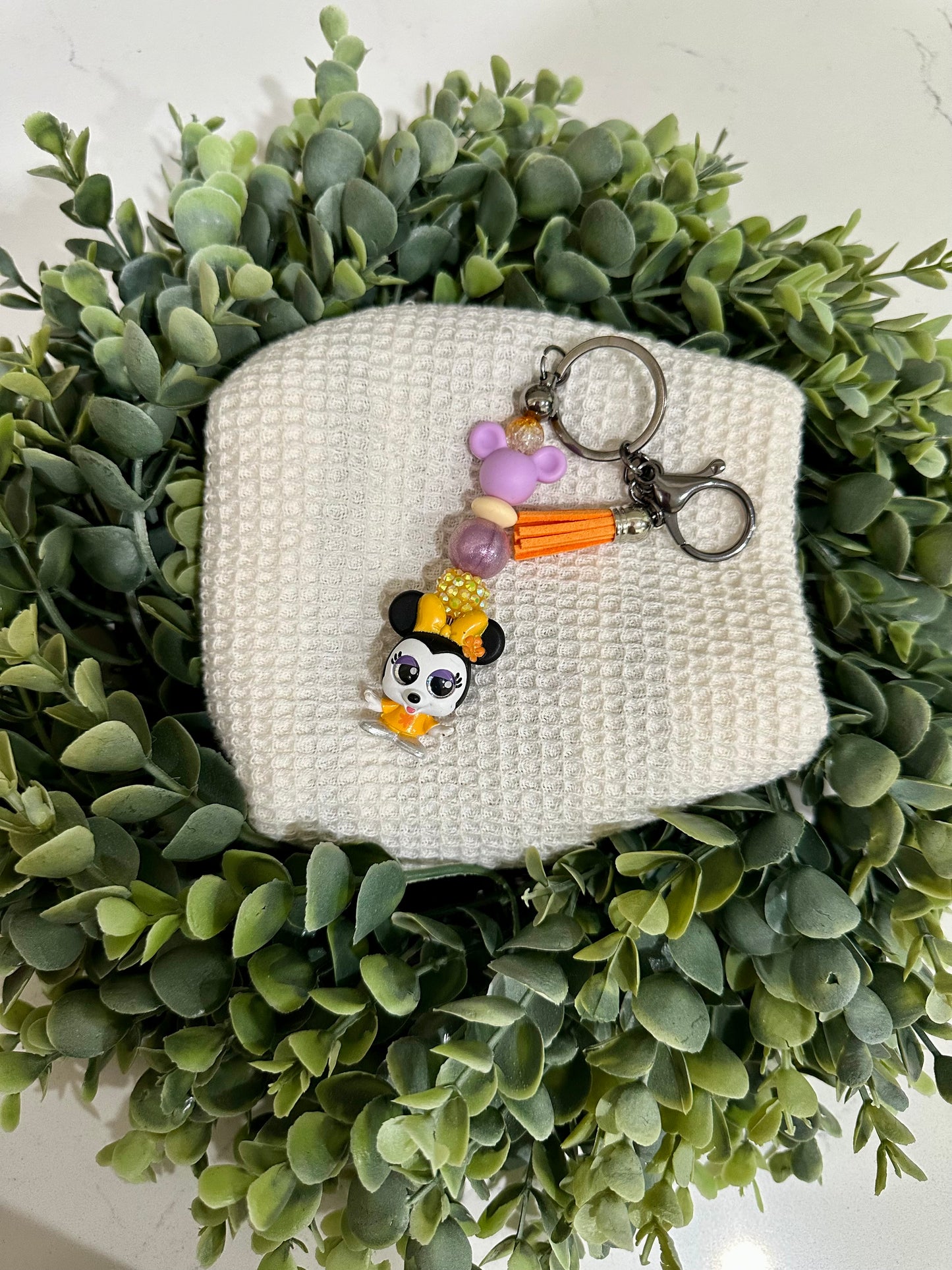 Yellow mouse key chain