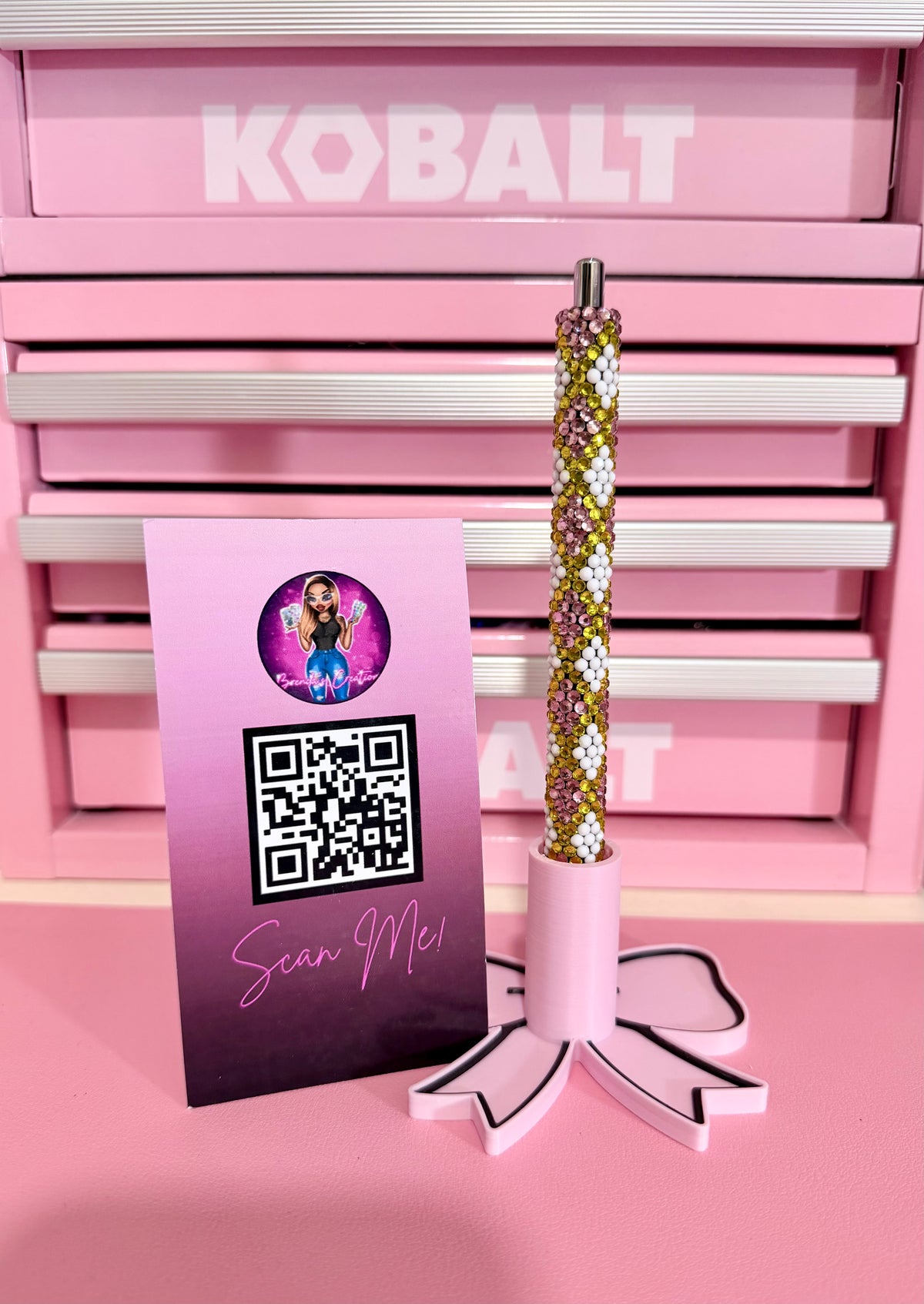 Pink & Yellow Bling Pen
