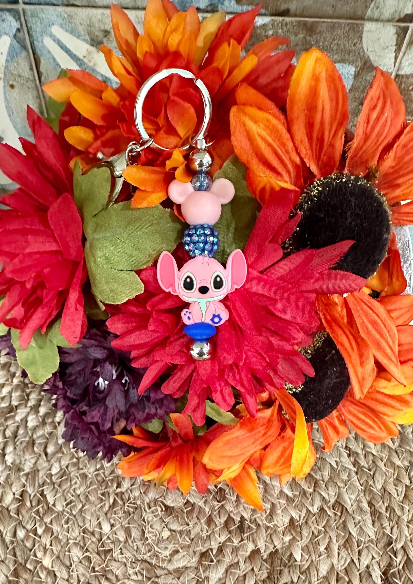 Girl Pink Alien Keychain