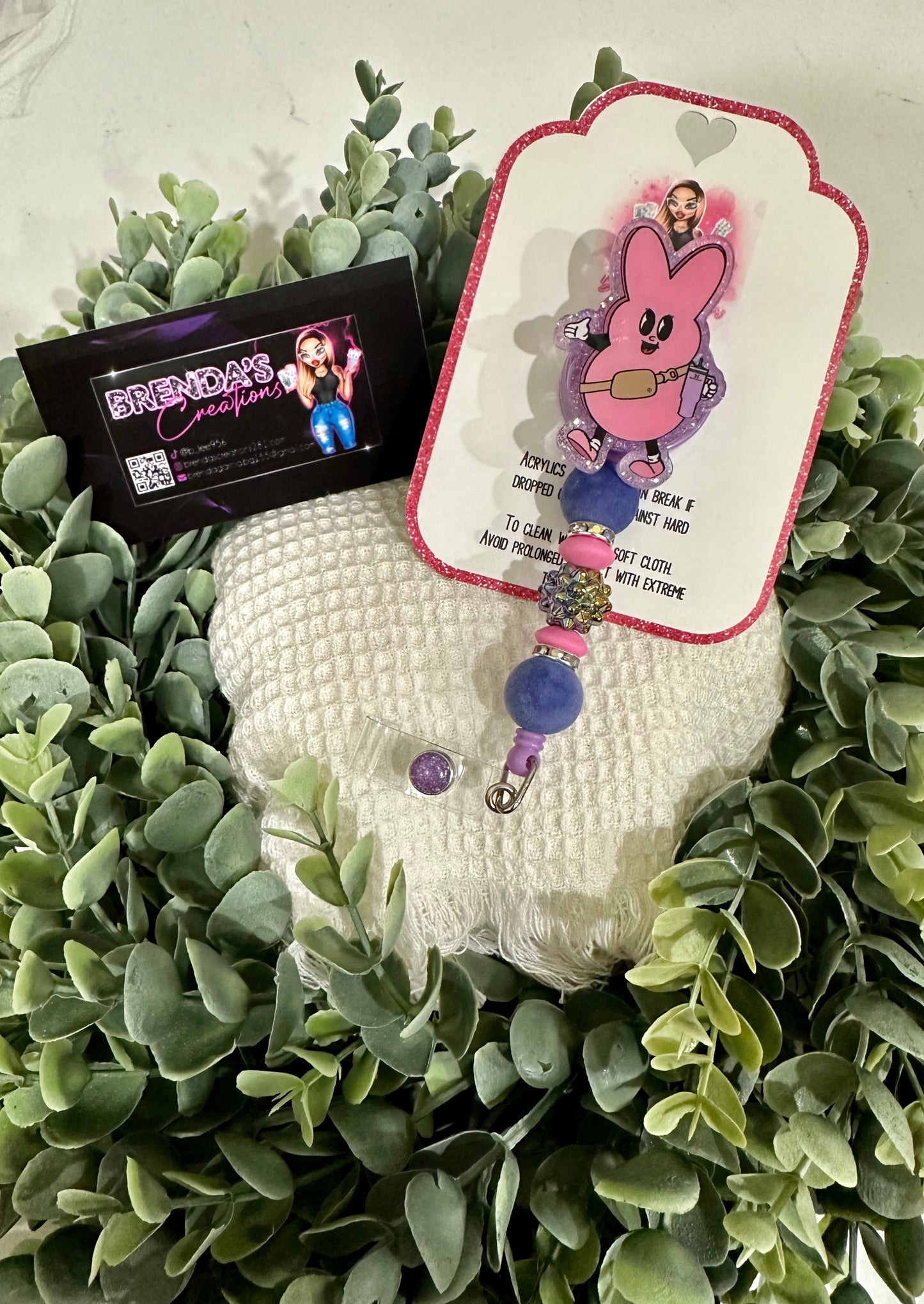 Pink Easter Badge Reel