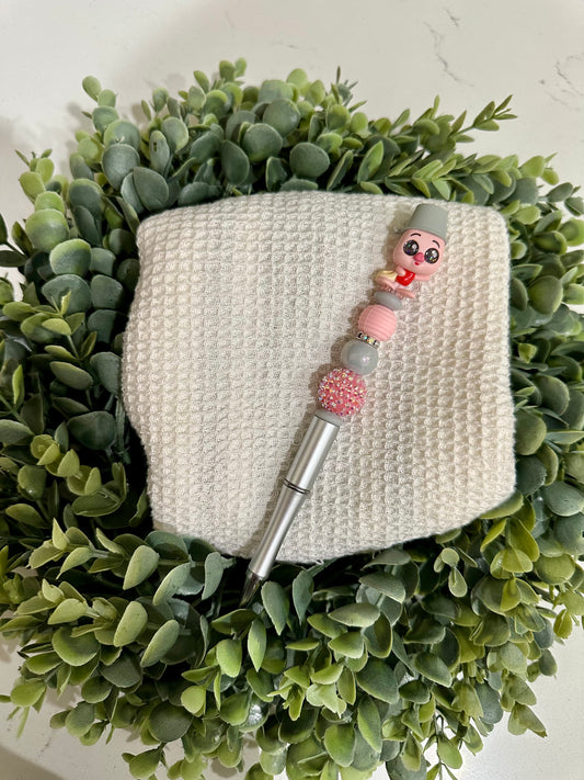 Grey/Pink Pen